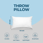 Utopia Bedding Throw Pillows (Set Of 4, White), 12 X 16 Inches Pillows For Sofa, Bed And Couch Decorative Stuffer Pillows