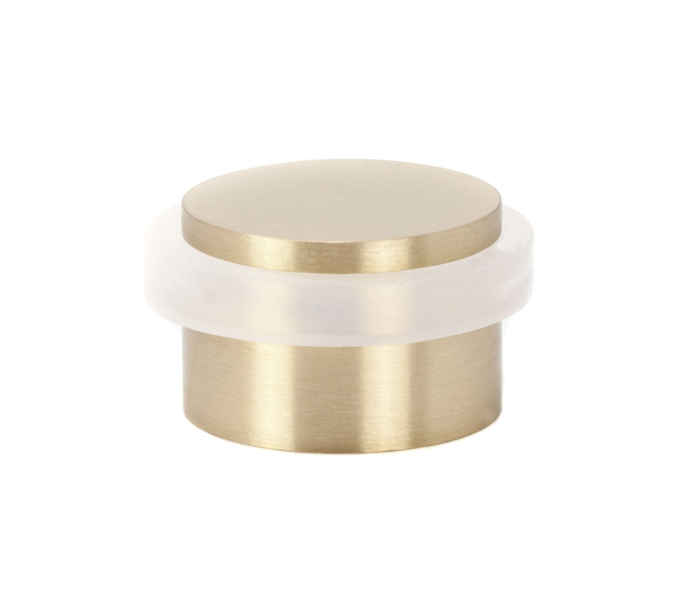 Evi Herrajes I-103-Cu I-103-Door Stop, Adhesive, Finish Matt, 28 X 20Mm, Brass-Black Rubber