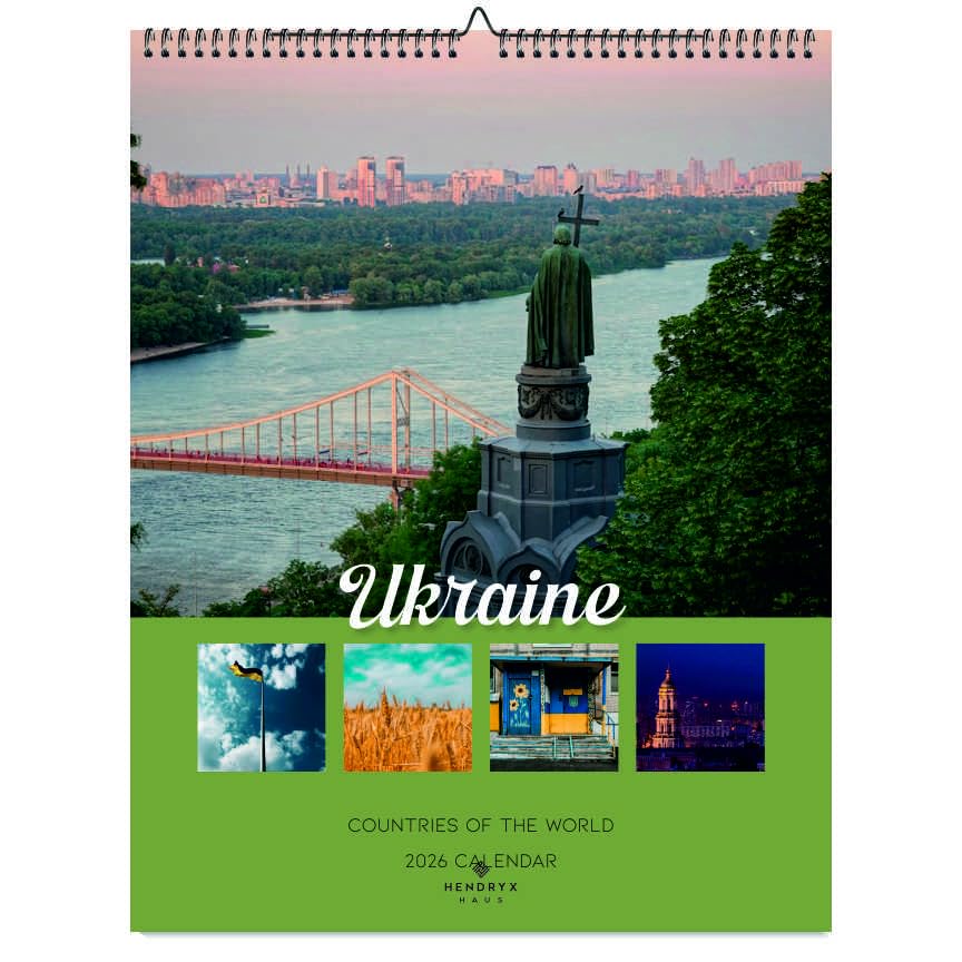 Ukraine 2026 Wall Calendar - Scenic Photography, 12-Month Planner, 8.5x11 Inches, January to December - Holiday Gift Idea