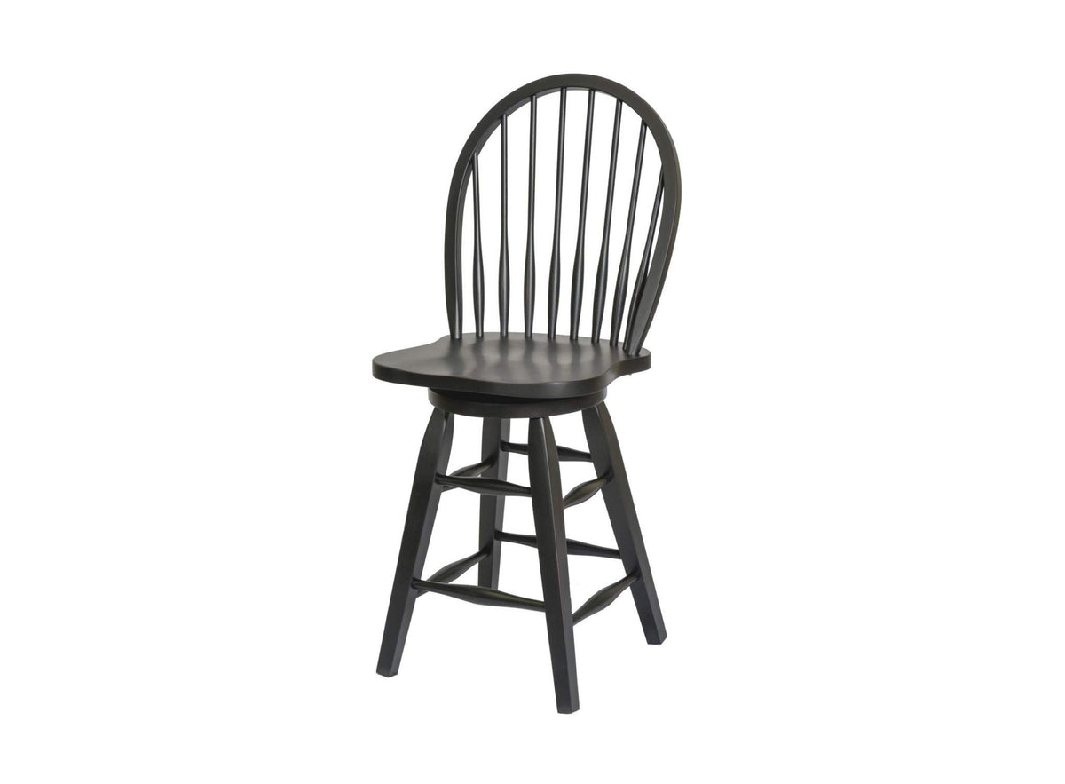 HomeRoots 18' X 21' X 43' Black Hardwood Barstool