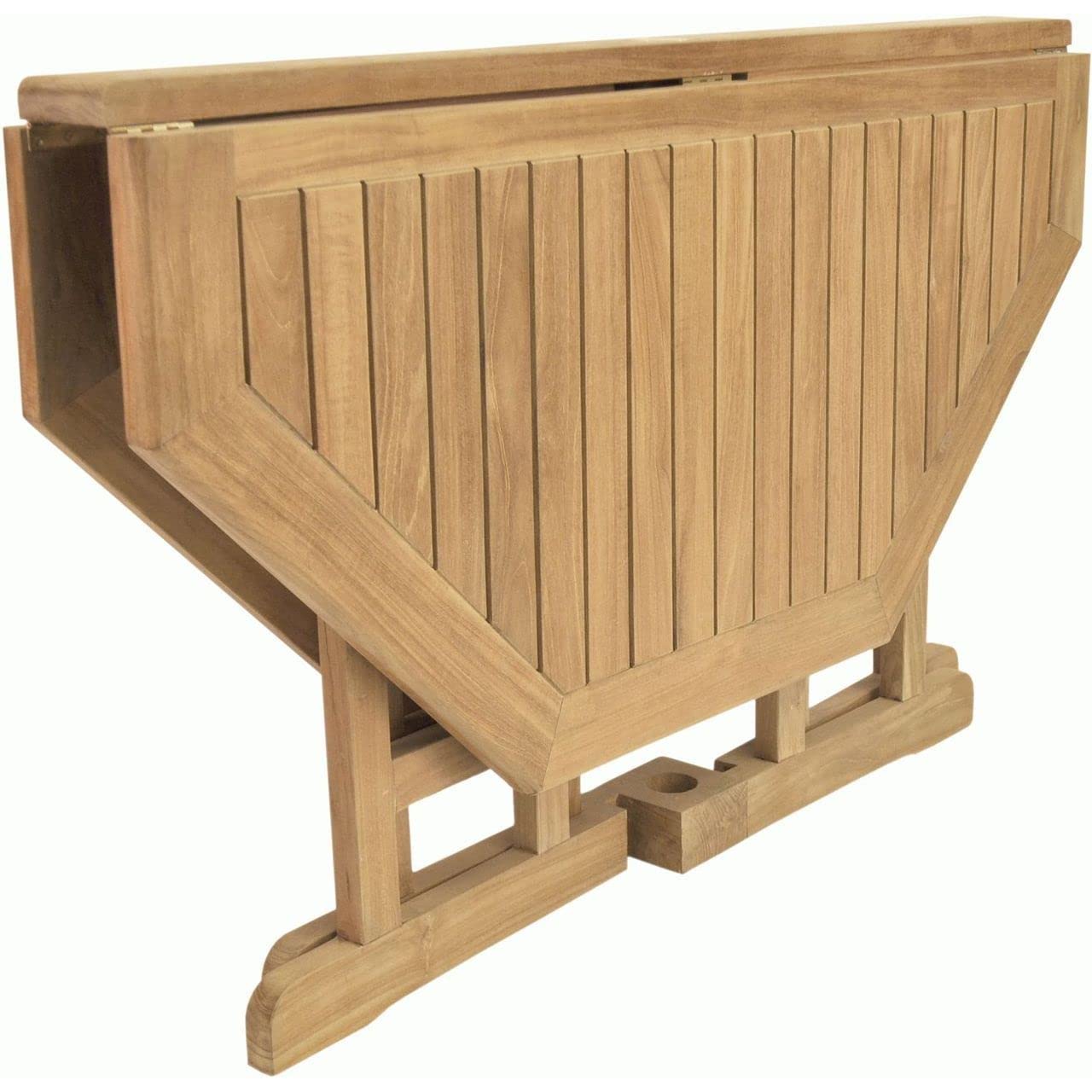 Anderson Teak TBF-120BO Butterfly Octagonal Folding Table, 47&quot;