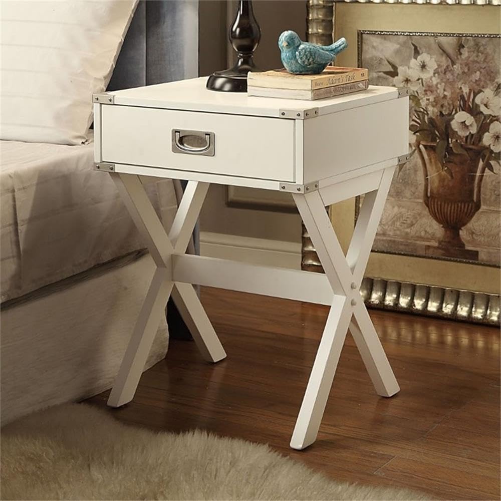 Acme Babs End Table In White
