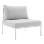 Modway EEI-4957-TAU-GRY Harmony Outdoor Patio Aluminum Armless Chair, Taupe Gray