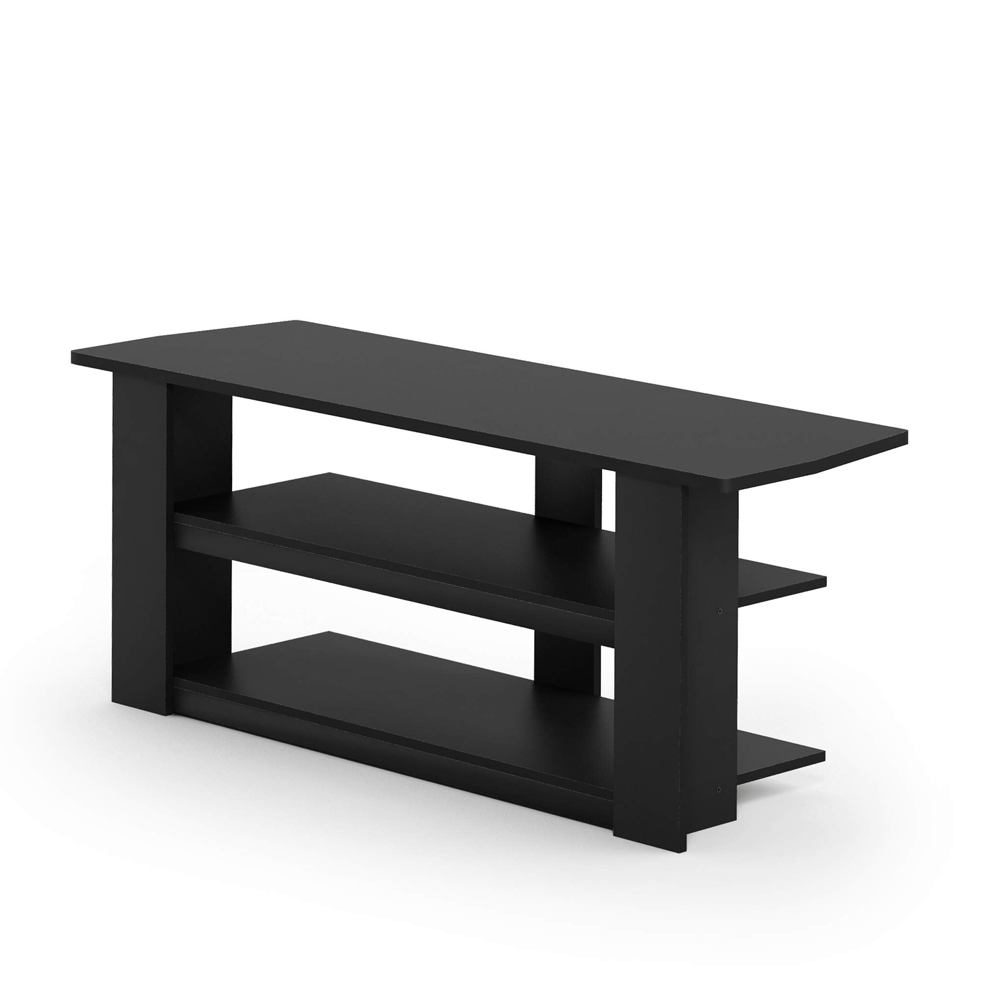 Furinno Parsons 42-in TV Entertainment Center, Standard 42.1"(W) x16.5(H) x13.4(D), Black