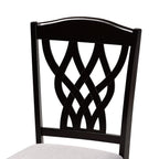 Baxton Studio Delilah Modern Fabric Dining Chair, Grey and Dark Brown, 2/Set (171-2PC-10952HT)
