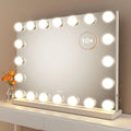 Gvnkvn Vanity Mirror with Lights, 22.8WX18.2L Tabletop Hollyhood Makeup Mirror with USB & Type-C Charing, Hollywood Lighted Mirr