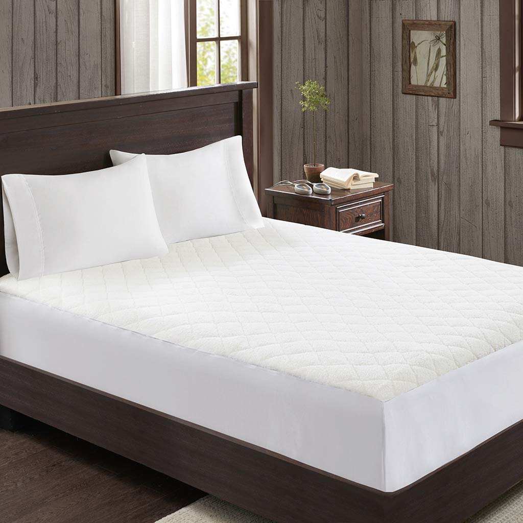 Woolrich Heated Sherpa ELEC MATT Mattress Pad with Auto Shut Off Timer and 5 Heat Level Setting Controller(s) Super Warm, Queen: