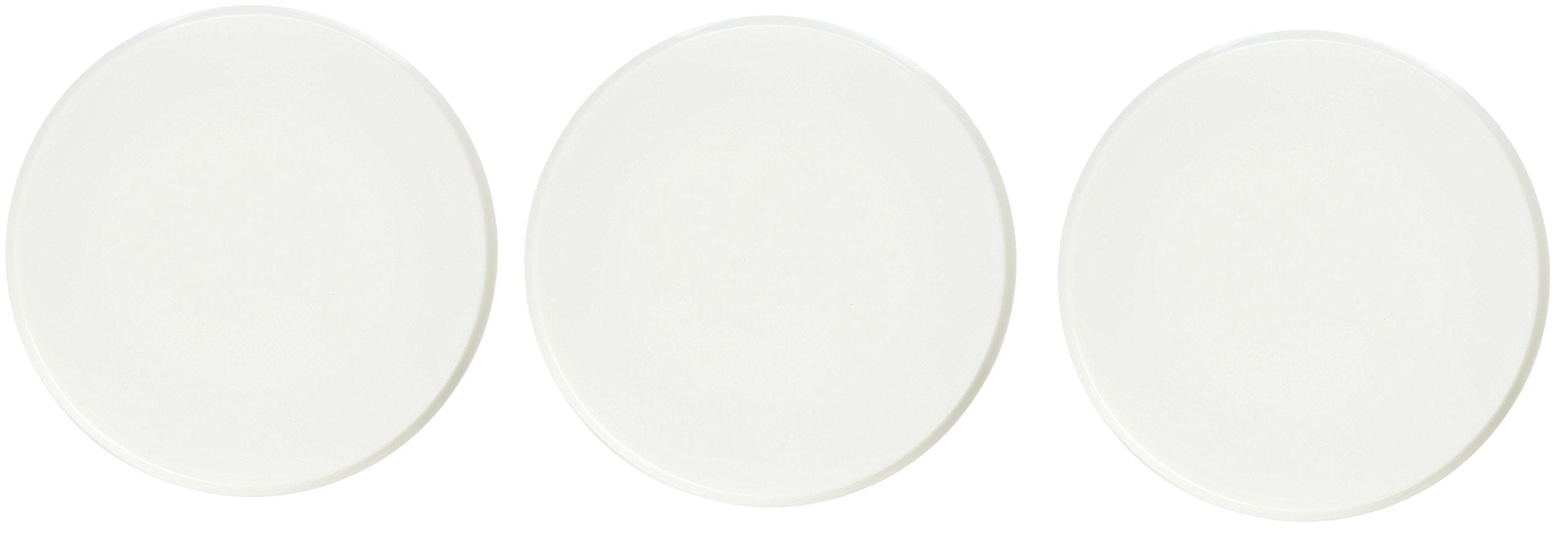 5' White Door Stop Wall Protector, Knob/Handle Guard - Smooth Round, Self-Adhesive (3)