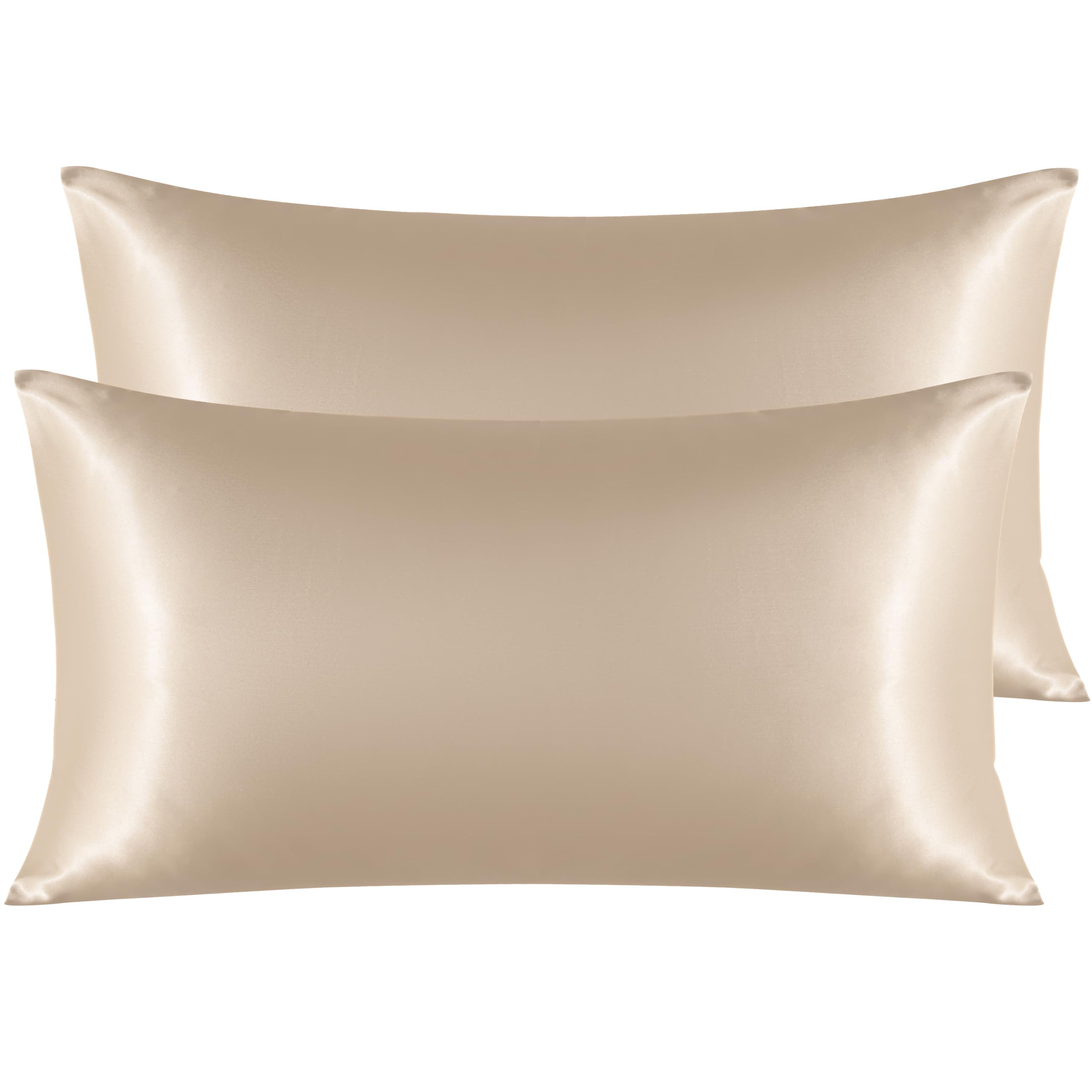 Ntbay 2 Pack Satin King Pillowcases For Hair And Skin, Luxurious And Silky Pillow Cases With Envelope Closure, 20X40 Inches, Tau