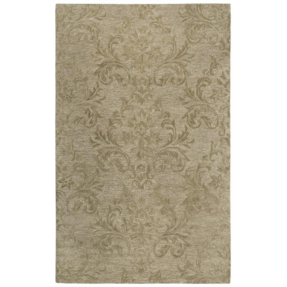 Rizzy Home Alora Decor Emerson 5' X 8' Damask Brown/Gray/Rust/Blue Hand-Tufted Area Rug