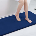 Smiry Memory Foam Bath Mat 47 x 24, Extra Soft Absorbent Bathroom Rugs Non Slip Bath Rug Runner for Shower Bathroom Floors, Navy