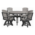American Furniture Classics Round Set, Dining Height, Light Grey And Black