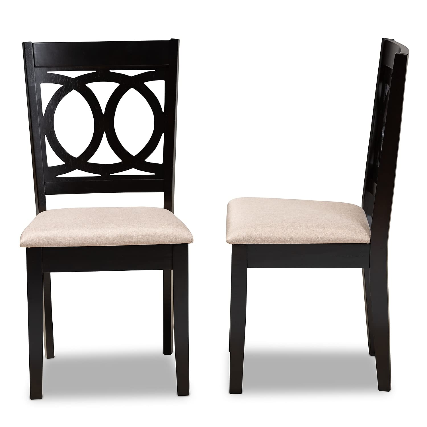 Baxton Studio Lenoir Contemporary Fabric Dining Chair - Thumbnail 3