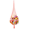 Novel Stuffed animal Net or Hammock Macrame Plush Toy Display-6.5Ft H-One Hook Only! Convenient for Corners, Walls and Ceiling H