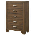 Acme Miquell Composite Wood 5-Drawer Bedroom Chest in Oak