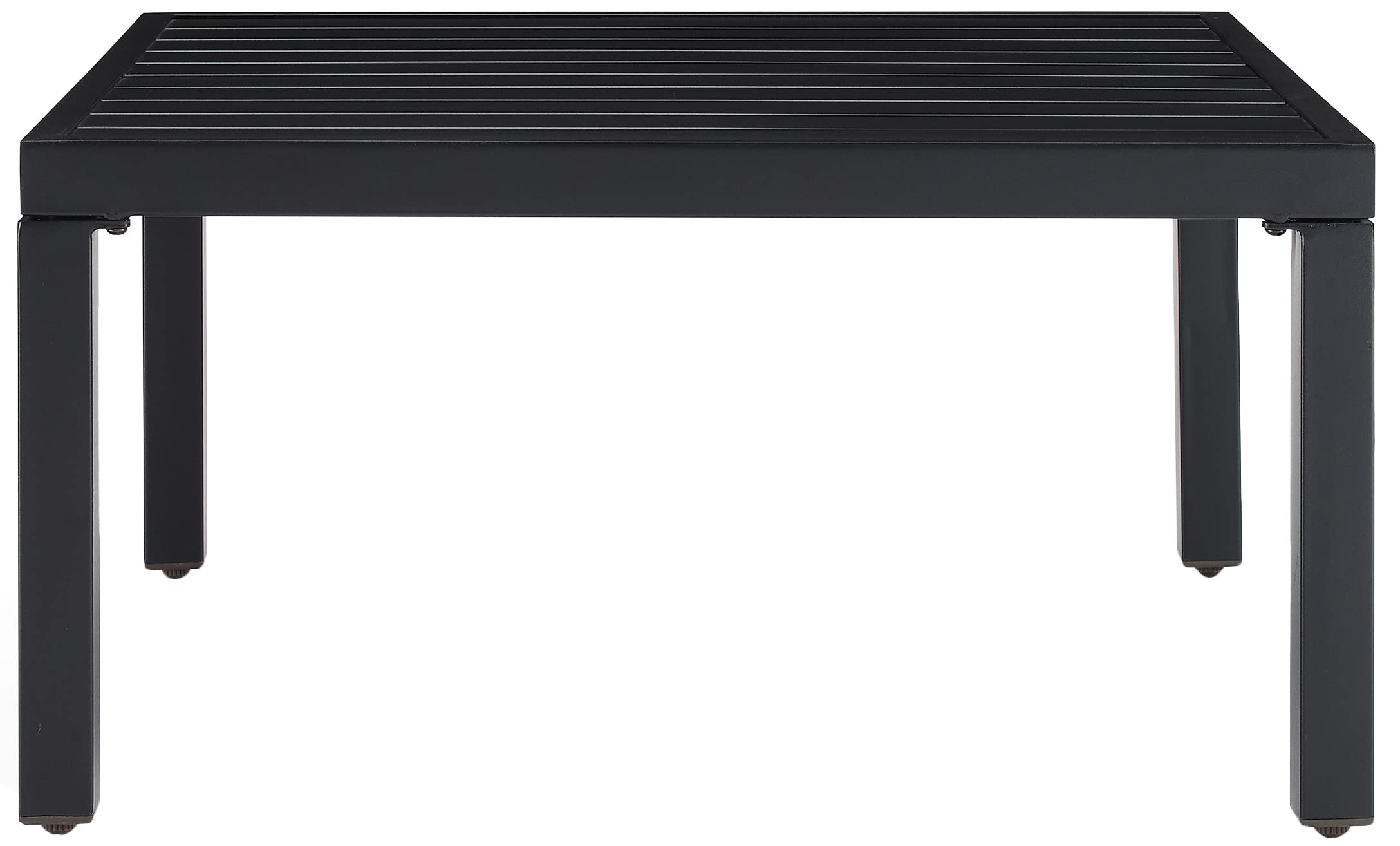Crosley Furniture CO6321-MB Piermont Outdoor Metal Sectional Coffee Table, Matte Black