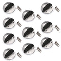 Sumnacon Floor Door Stopper, 10 Pcs Stainless Steel Door Stopper With Rubber Bumper-Contemporary Safety Floor Mounted Doorstop W