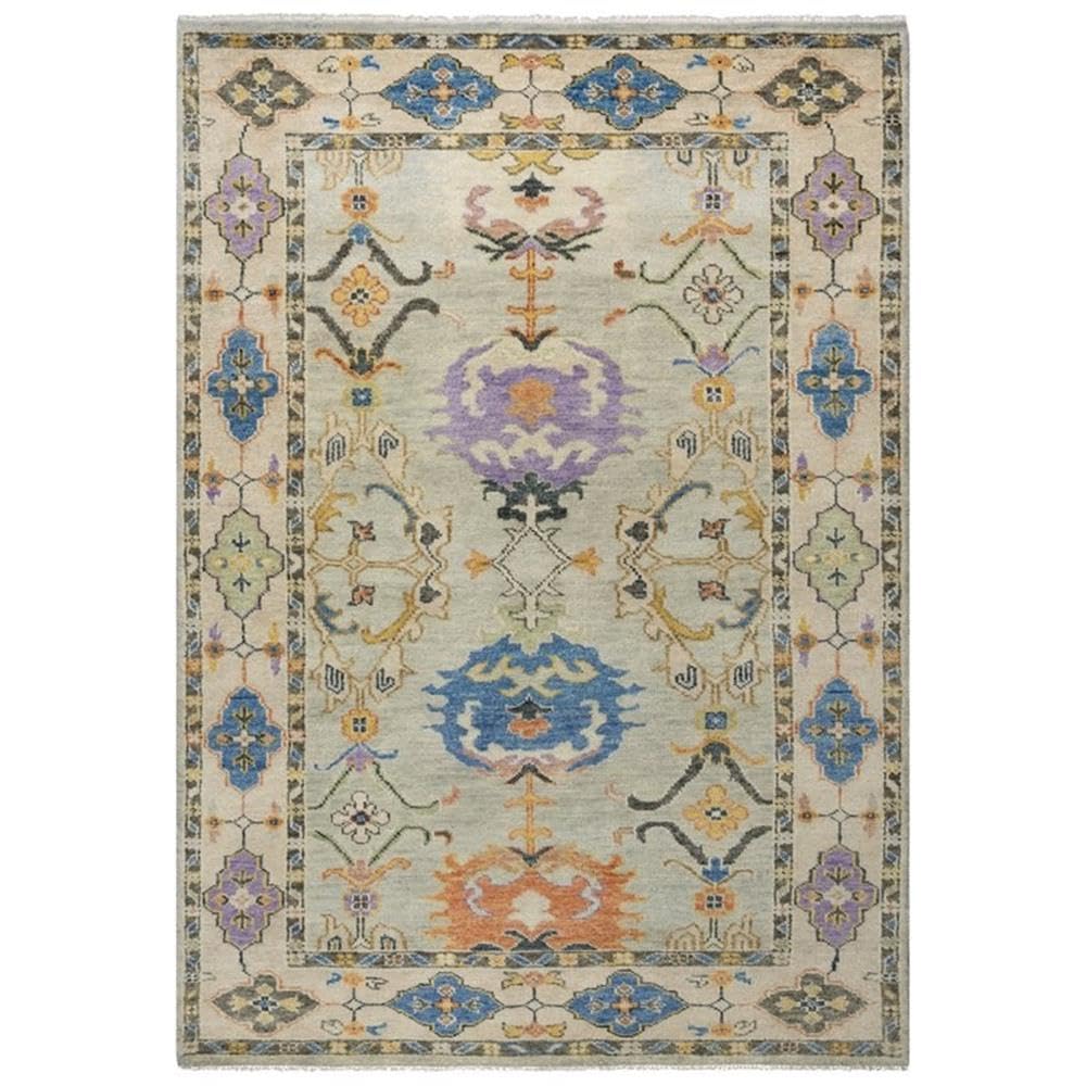 Alora Decor Muse 8' X 10' Gray/Ivory/Gray/Purple/Orange/Blue Hand Knotted Rug