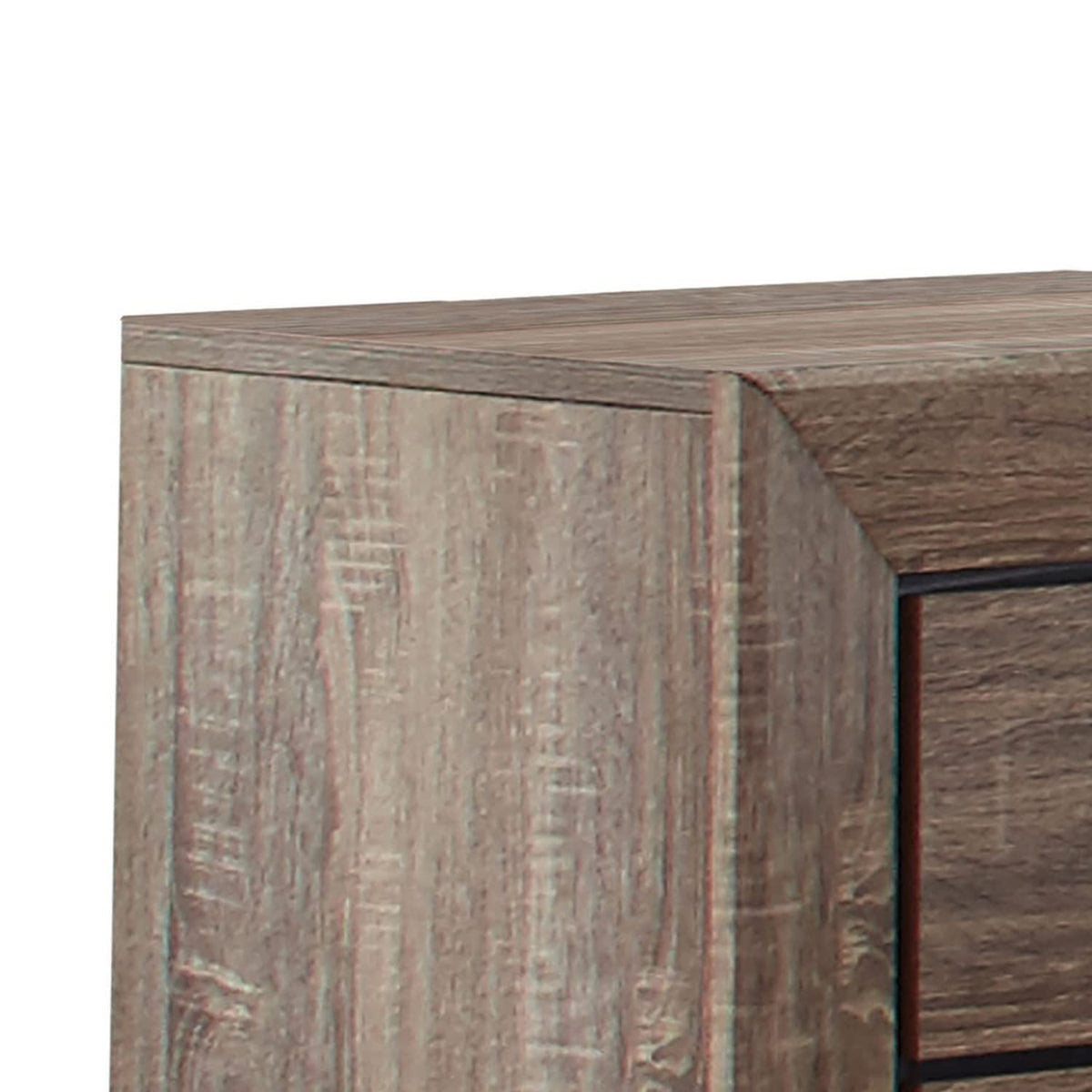 Benjara , Brown Transitional Style Wooden Nightstand With Two Drawers And Tapered Feet