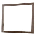 Benjara 36 Inch Mirror With Rectangular Wooden Frame, Brown