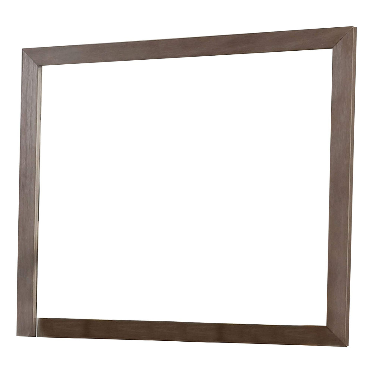 Benjara 36 Inch Mirror With Rectangular Wooden Frame, Brown