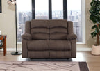 HomeRoots 40' Contemporary Brown Fabric Loveseat
