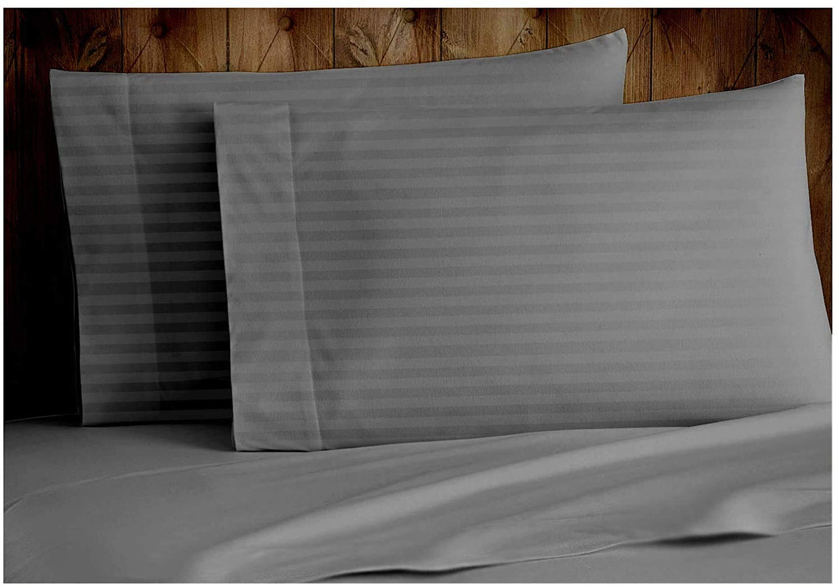 Set Of Two Oversized Superhuge Pillow Case - Cover - 100% Egyptian Cotton, 600 Thread Count Sateen, (Size 31 X 40) (31 X 40, Ele