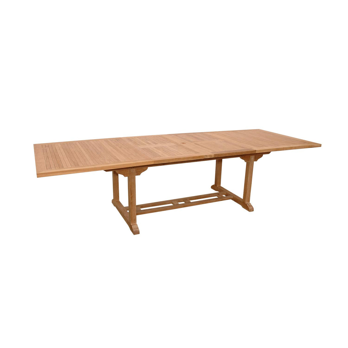 Anderson Teak Valencia Rectangular Table with Double Extension, 117-Inch,Golden Light Teak,TBX-117RD