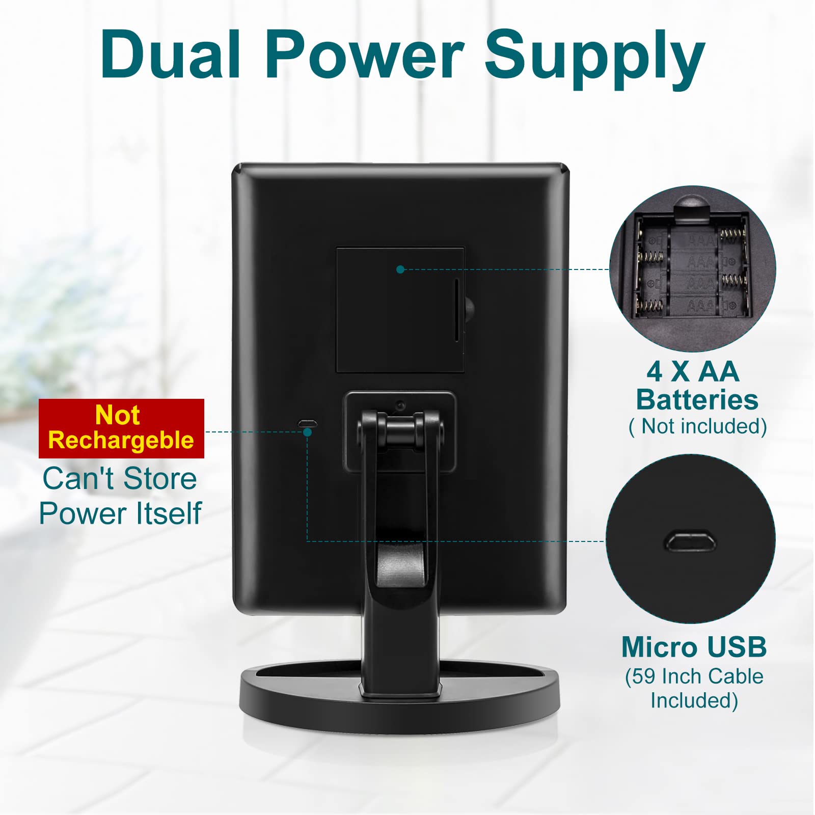 Cosmirror Lighted Makeup Vanity Mirror With 10X Magnifying Mirror, 21 Led Lighted Mirror With Touch Sensor Dimming, 180Adjustabl