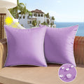 All Smiles Outdoor Waterproof Throw Pillow Covers 18X18 Set Of 2 Purple Decorative Patio Tent Bed Sofa Living Room Furniture Sun