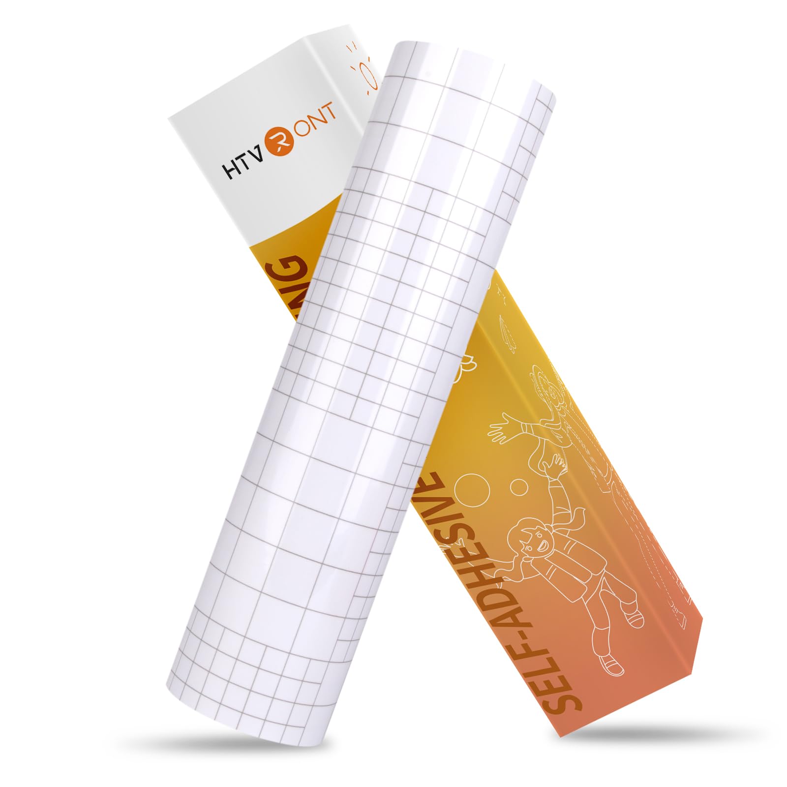 Htvront Clear Self-Adhesive Laminating Vinyl Roll-12 X50Ft Non Thermal Laminating Film,No Machine Needed Clear Vinyl Laminate Fo