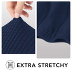 Purefit Stretch Oversized Sofa Slipcover – Spandex Jacquard Non Slip Soft Couch Sofa Cover, Washable Furniture Protector With Non Skid Foam And Elastic Bottom For Kids (Oversized Sofa,Navy)