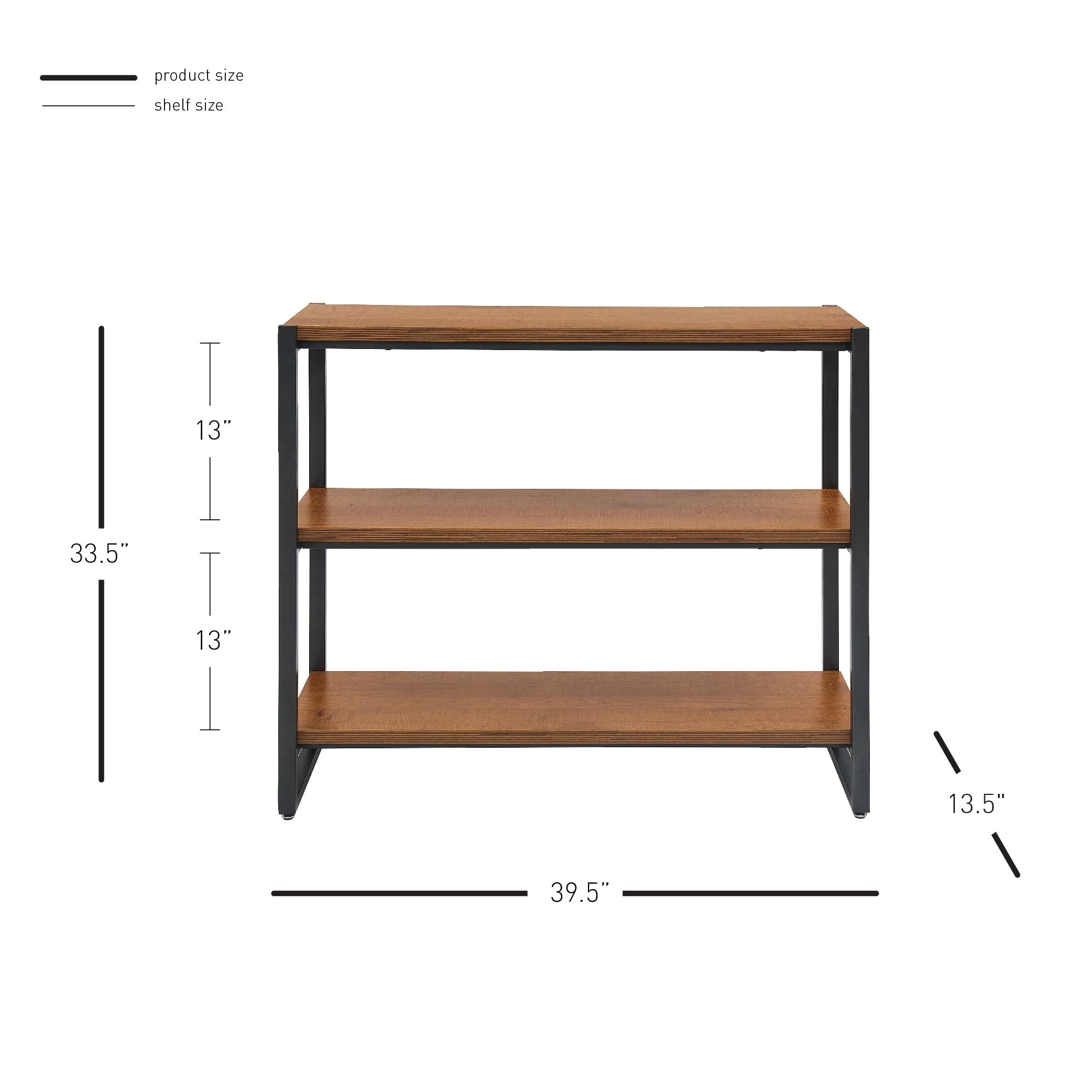 npd furniture and more New Pacific Direct Anderson 3 Tier Bookcase, Gliese Brown
