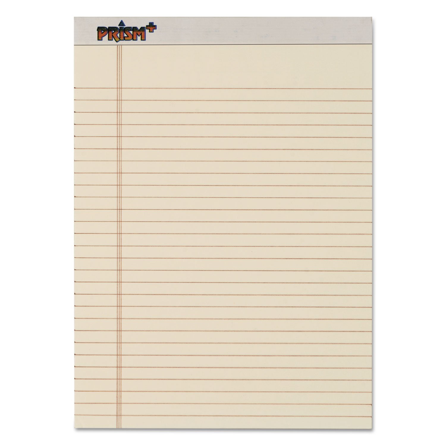 Tops 63130 Prism Plus Colored Legal Pads, 8 1/2 X 11 3/4, Ivory, 50 Sheets, Dozen