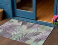 3 X 5 Lavender And Lilac Floral Washable Indoor Outdoor Area Rug