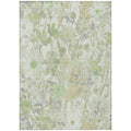8 X 10 Artichoke Green Lavender And Beige Floral Washable Indoor Outdoor Area Rug