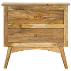 vidaXL Solid Wood Mango Bedside Cabinet Bed Side Sofa Table Sideboard Storage Shelf Telephone Nightstand Wooden Home Bedroom Furniture