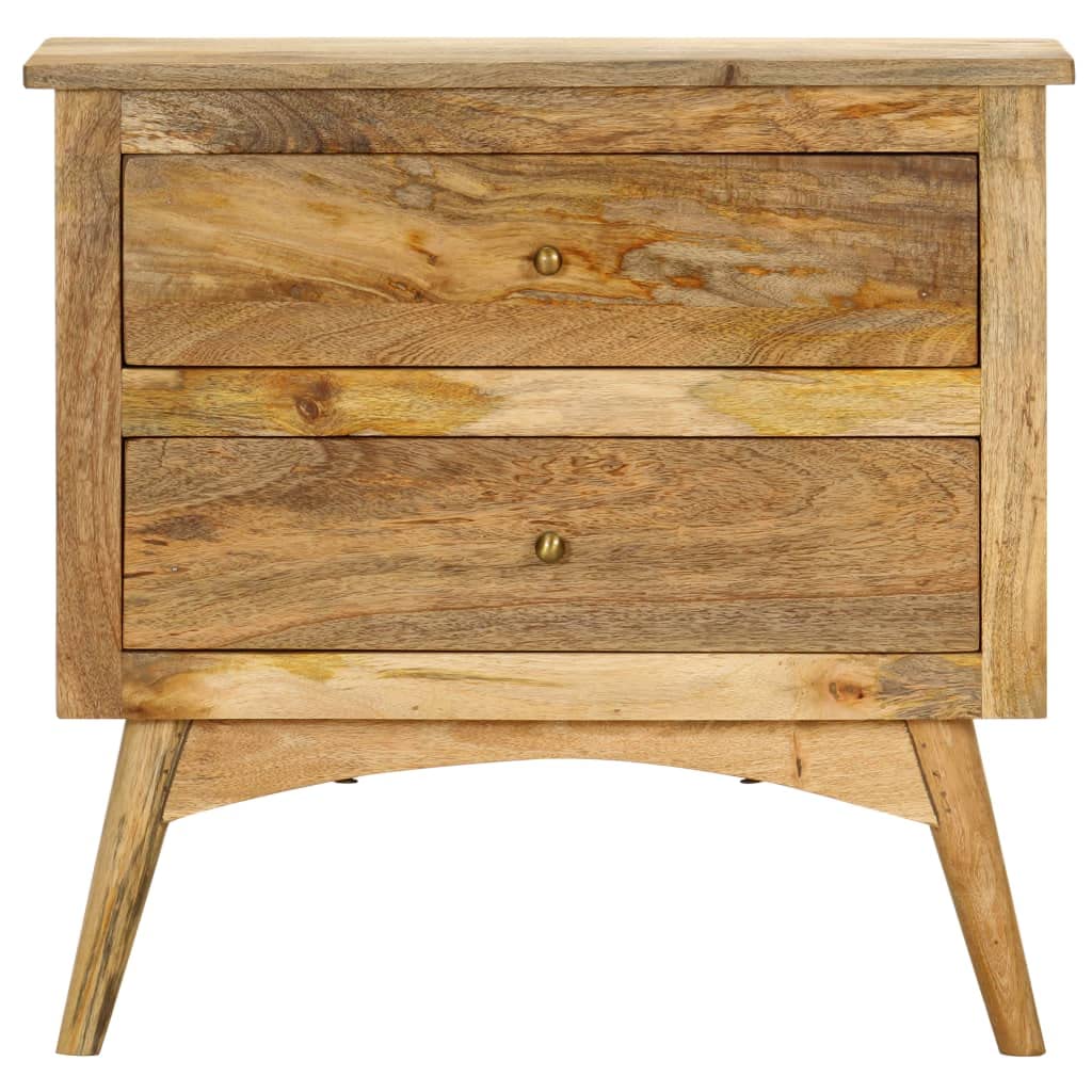 vidaXL Solid Wood Mango Bedside Cabinet Bed Side Sofa Table Sideboard Storage Shelf Telephone Nightstand Wooden Home Bedroom Furniture