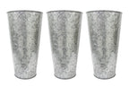 Hosley Enhance Your Decor with Set of 3 Galvanized Vases/French Buckets - 9'' High Rustic Metal Flower Containers for Farmhouse 
