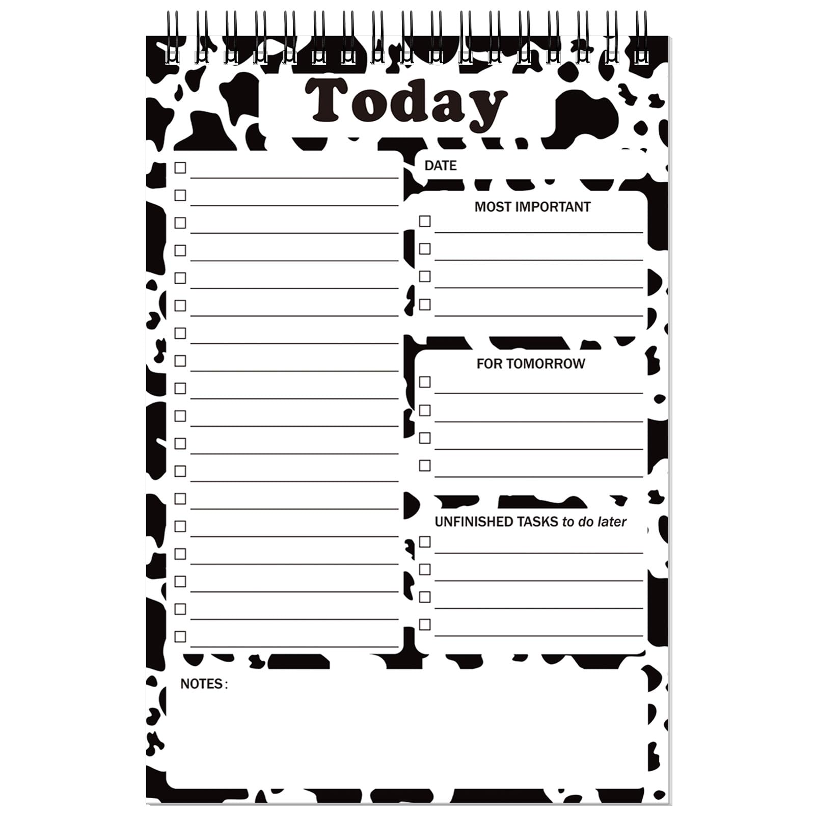 Gueevin To Do List Notepad 8.7 X 6 Inch Big Note Pads Spiral Work Planner To Do List Notebook Gifts For Kids Women Friends, 50 S