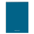 Tops Docket Quadrille Pad, Wire Bound, 8-1/2 X 11-3/4 Inches, Quad Rule (4 X 4), White Paper, Black Covers, 70 Sheets Per Pad (6