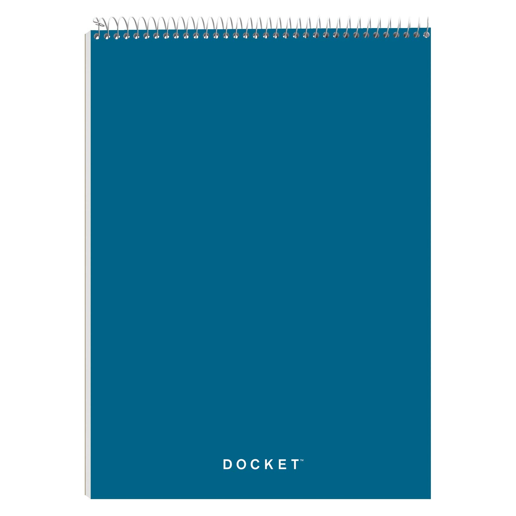 Tops Docket Quadrille Pad, Wire Bound, 8-1/2 X 11-3/4 Inches, Quad Rule (4 X 4), White Paper, Black Covers, 70 Sheets Per Pad (6