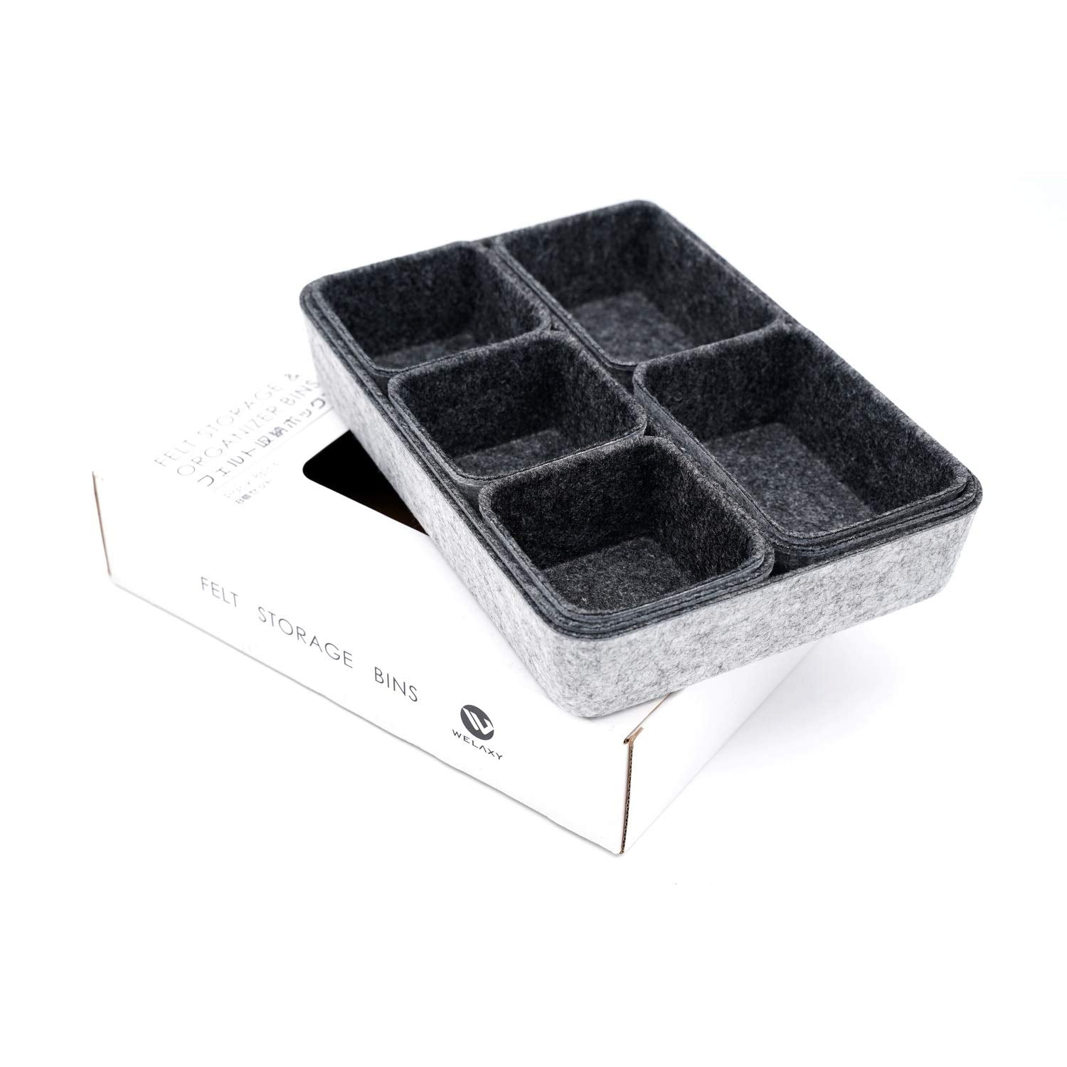 Welaxy Drawer Organizers Bin Trays Dividers Storage Shallow Organizing Box Dorm For Office Supplies Watches Makeup Holder Cozy R