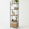 LEEDA 5Tier Metal Shelving Unit, Sturdy Bathroom Storage Shelf & Free Standing Towel Rack with Adjustable Feet, Open Floor Shel