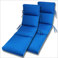 Comfort Classics Set Of 2-22X74X5 Sunbrella Indoor/Outdoor Fabrics In Pacific Blue Channeled Chaise Cushion Inc.