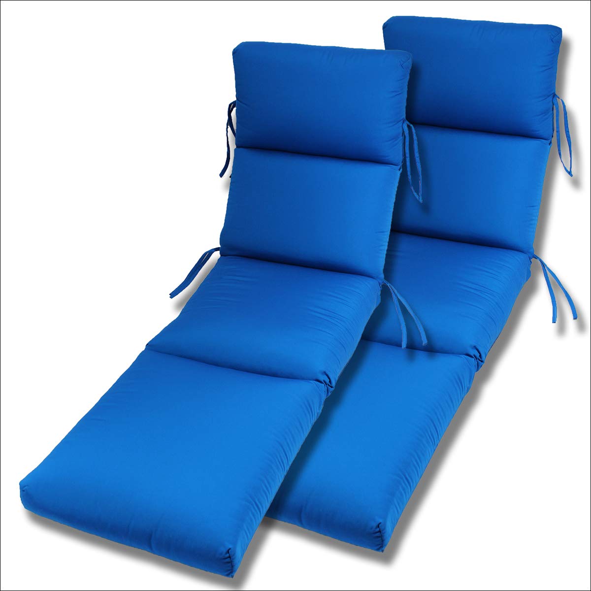 Comfort Classics Set Of 2-22X74X5 Sunbrella Indoor/Outdoor Fabrics In Pacific Blue Channeled Chaise Cushion Inc.