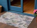 3 X 5 Blush And Mauve Floral Washable Indoor Outdoor Area Rug
