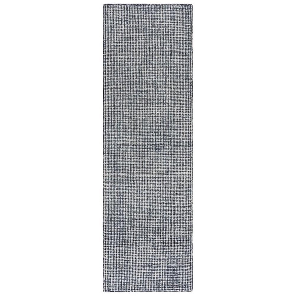 Overstock London Abstract/Tweed Wool Hand-Tufted Rug Black 2'6&quot; X 8' 8' Runner Runner Rectangle