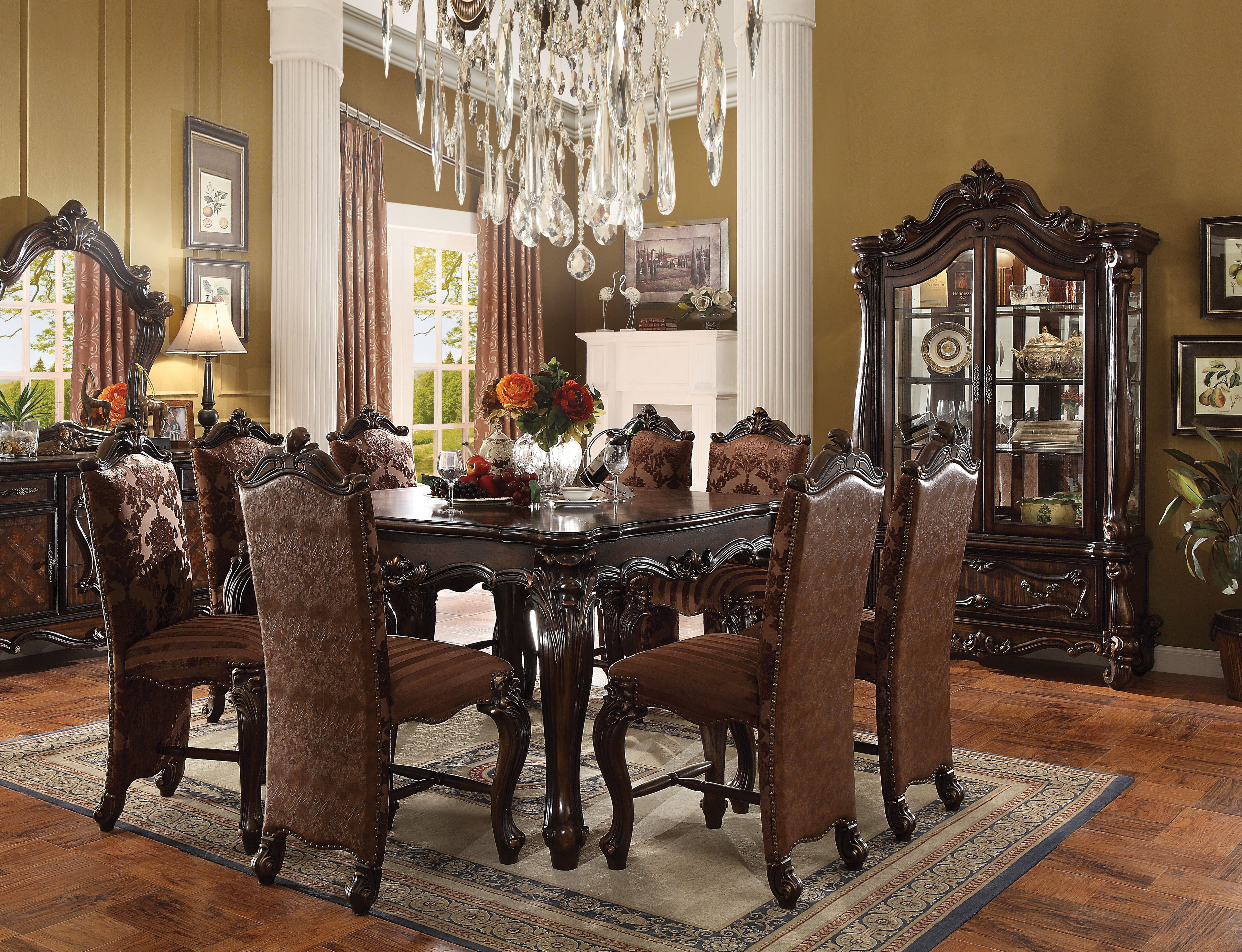 Versailles  Counter Height Table Cherry Oak