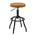 New Pacific Direct Eaton PU Leatgher Gaslift Backless Swivel Bar Bar & Counter Stools, Vintage Cedar Brown